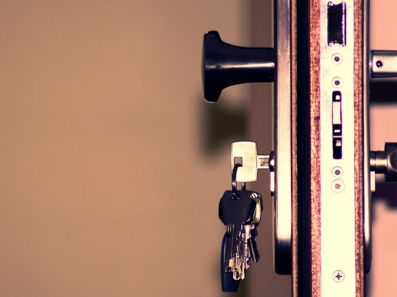 keys in an open door